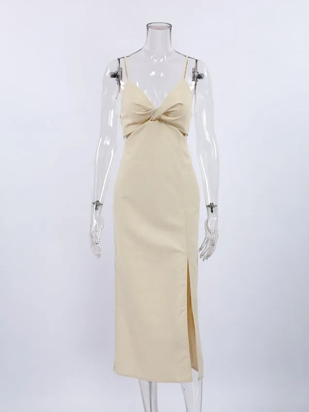 Women's Graceful And Fashionable V-neck Sling Vest Dress