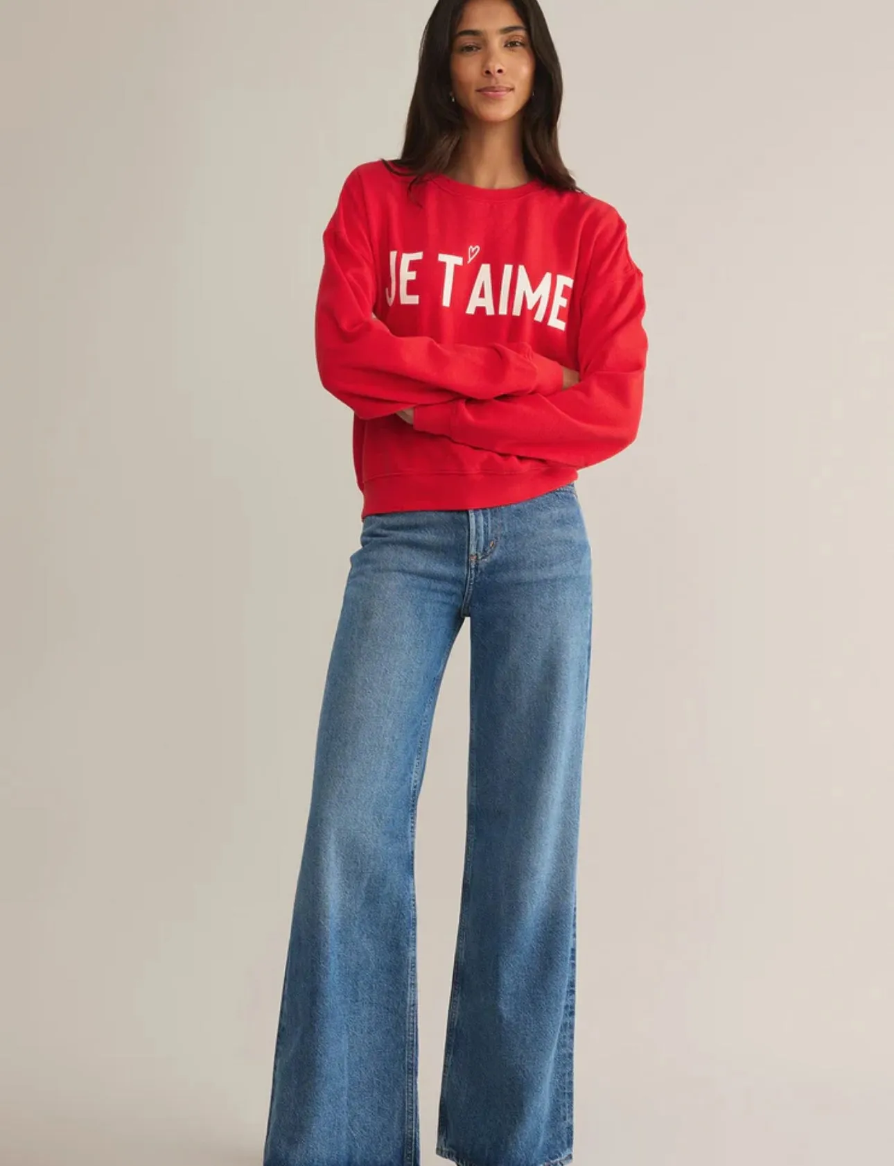Z SUPPLY- WOMEN’S FIRST DATE FLEECE SWEATSHIRT