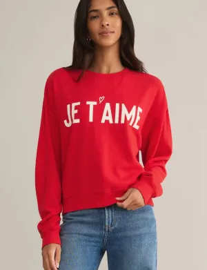 Z SUPPLY- WOMEN’S FIRST DATE FLEECE SWEATSHIRT